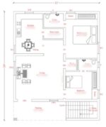 31'0" x 39'0" - 2BHK